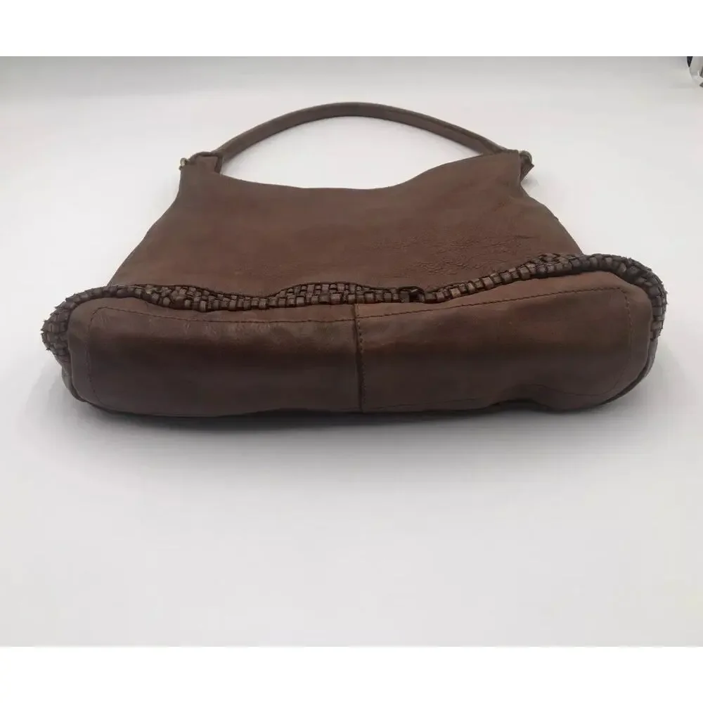 Marta Ponti Designer Soft Woven Leather Shoulder Hobo Purse Bag - Picture 4 of 12